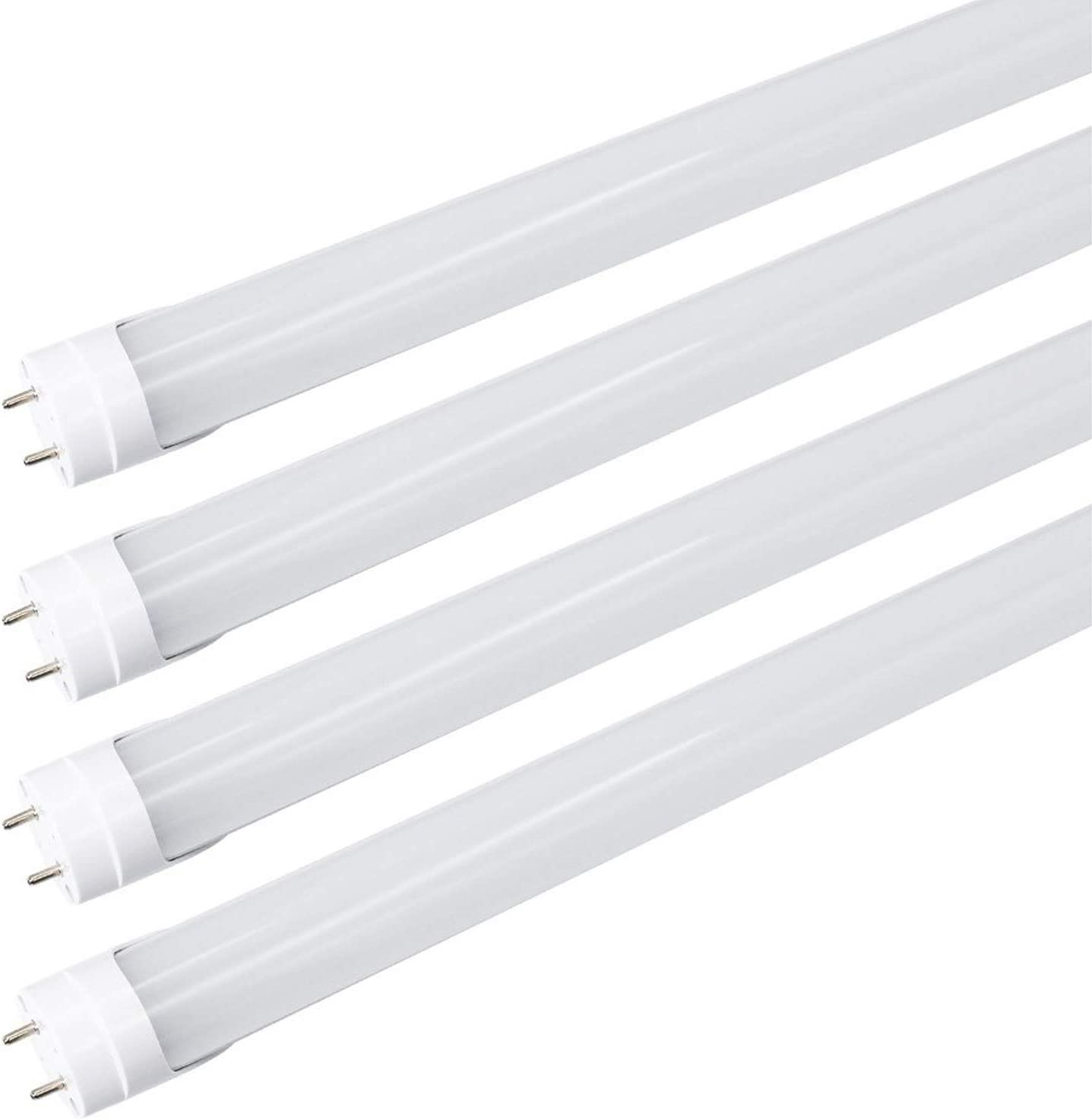 25 Pack-18W 4ft LED T8 Tube- Ballast Compatible G13 Type A+B-2.160 Lumens-5000K