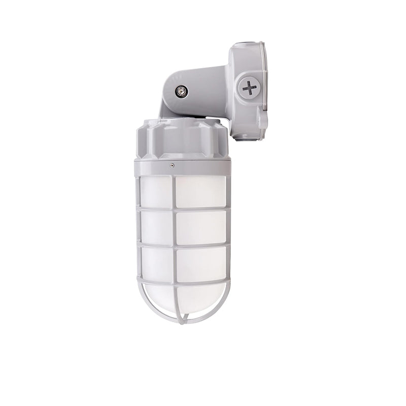 21W LED Vapor Tight Jelly Jar Light, IP65,5000K, Vapor Proof Security Cage Light 120-277V, UL Listed
