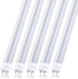 28w Led Tube Light Bulb 4ft, 3360 Lumens, Cold White 6000K, Ballast Bypass Required, Bypass T8 T10 T12 Ballast 80W F48T8 Fluorescent Replacement Dual-End Powered Clear Cover AC85-265V - LEDLIGHTING WHOLESALE