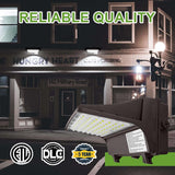LED Full Cut-Off Wall Pack Light 80/60/40/20W Power Selectable, 5000K, 100-277V AC, DLC & ETL Listed