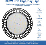 41000LM 300 Watt LED High Bay Light-1000 Watt Equivalent Led Bulb-5000K Daylight UL&DLC Listed - LEDLIGHTING WHOLESALE