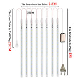Meteor Shower Rain Light 50CM 384 LED Falling Rain Drop Christmas Light Snow Falling Icicle Light for Tree Holiday Party Decor - LEDLIGHTING WHOLESALE