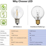 Festoon LED Globe String Light Fairy LED G40 Outdoor For Christmas Party Garden Decorative Garland Lamp Street Patio Backyard