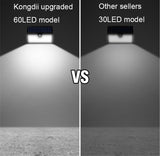 Upgraded 60LED Solar Power Wall Light Solar PIR Motion Sensor Solar Lamps Outdoor Waterproof solar garden Security lighting - LEDLIGHTING WHOLESALE