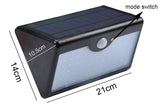 Upgraded 60LED Solar Power Wall Light Solar PIR Motion Sensor Solar Lamps Outdoor Waterproof solar garden Security lighting - LEDLIGHTING WHOLESALE