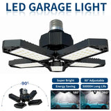 100-265v 5000 Lumen Bulb Deformable Led Garage Lights With 5 Adjustable Panels Durable Ceiling Light E26/e27 Home Fan Blade Bulb