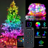 Christmas Tree RGB Lights Smart Bluetooth Control USB LED String Lamp