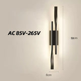 Long strip wall lamp light luxury creative room bedroom bedside lamp simple modern Nordic living room TV wall lamp - LEDLIGHTING WHOLESALE
