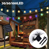 100 LEDs Crystal Globe Lights-Outdoor Solar Garland String Lights