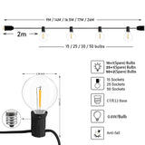 Festoon LED Globe String Light Fairy LED G40 Outdoor For Christmas Party Garden Decorative Garland Lamp Street Patio Backyard - LEDLIGHTING WHOLESALE