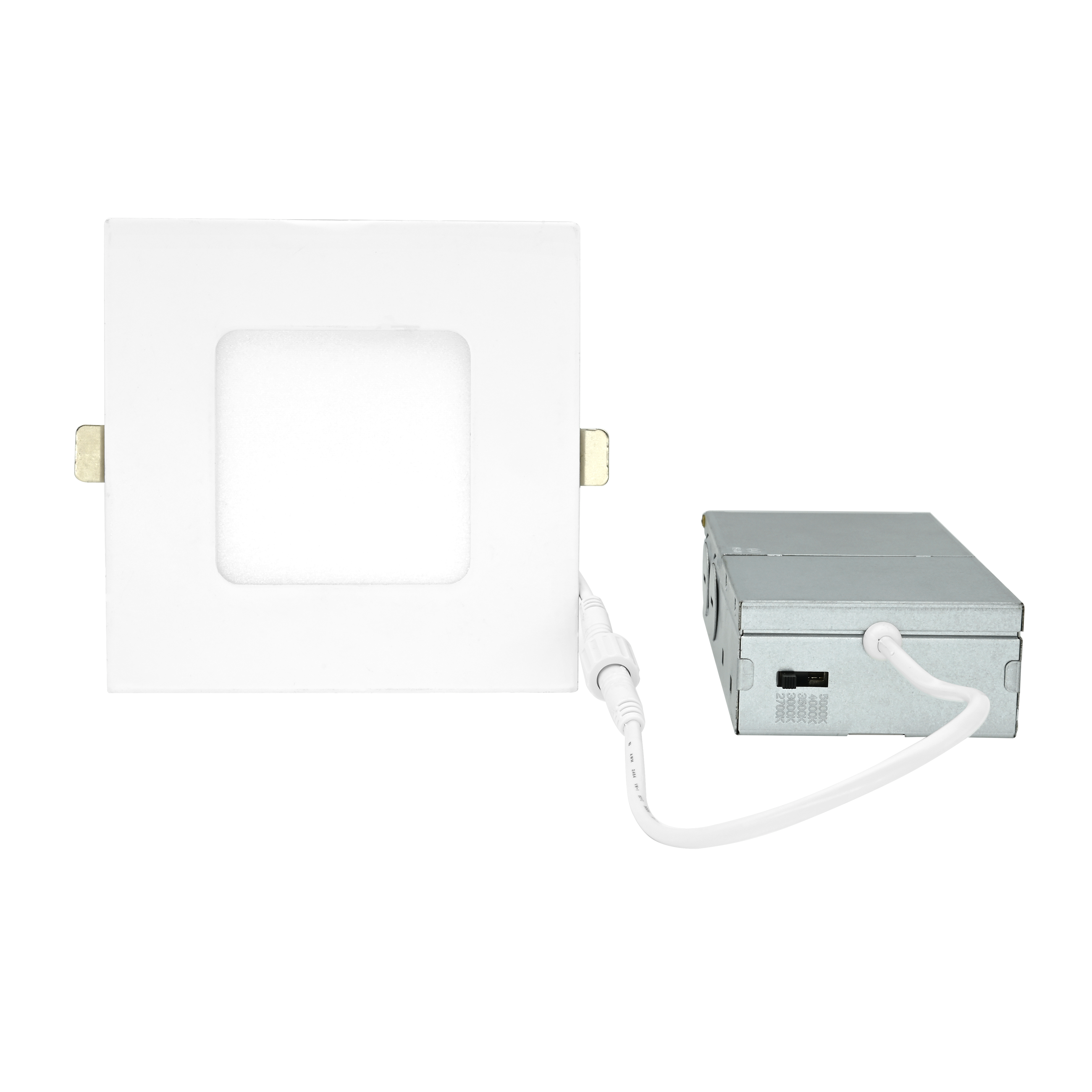 24 Pack-6 Inch 12W Square Downlight 5CCT 2700K/3000K/3500K/4000K/5000K 120V Triac Dimming