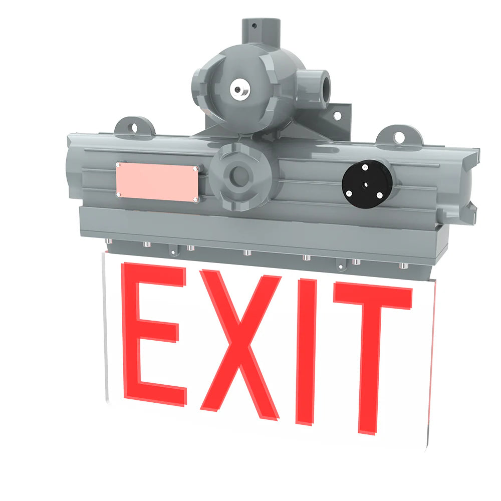 5W Explosion Proof Edge Lit LED Exit Sign-Class 1 Division 1-AC 100-277V-CCT 5000K For Hazardous Location Emergency Lighting
