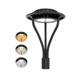 60W 80W 100W 150W LED Post Top Light 3CCT Tunable,14000LM, IP65, Dusk to Dawn Photocell