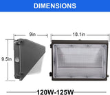 120W LED Wall Pack Light-15,600Lumens-Equivalent 400W HID/HPS-5000K-(DLC+UL)-5 Years Warranty - LEDLIGHTING WHOLESALE