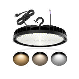 LED High Bay Light 240W, 36000 LM, 3CCT Tunable,5' Cable With Plug,100-277V, UL&DLC Listed
