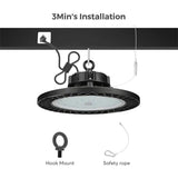 300W UFO LED Highbay Light-1000W HID/HPS Replacement-42,000 Lumens-5000K-(DLC+UL) - LEDLIGHTING WHOLESALE
