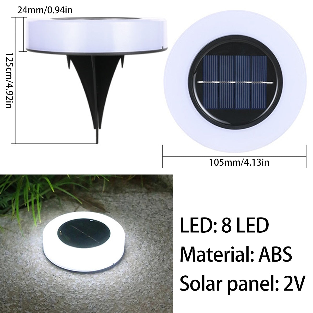 Solar Garden Lights-For Landscape PathWay Floor Under Spot Lamp