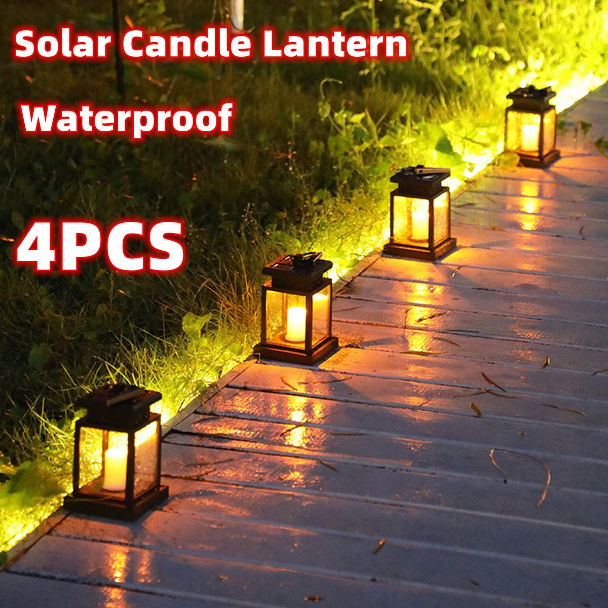 Solar Palace Lantern Garden Lamp- Outdoor Camping Lantern Lawn-Garden Decor