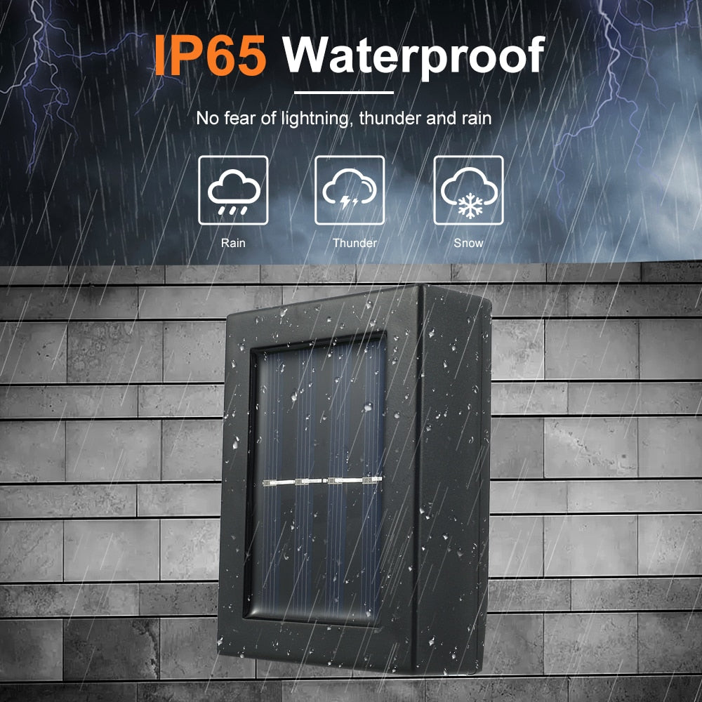 Solar LED Outdoor Lighting-Super Bright Waterproof Wall Lamp - LEDLIGHTING WHOLESALE