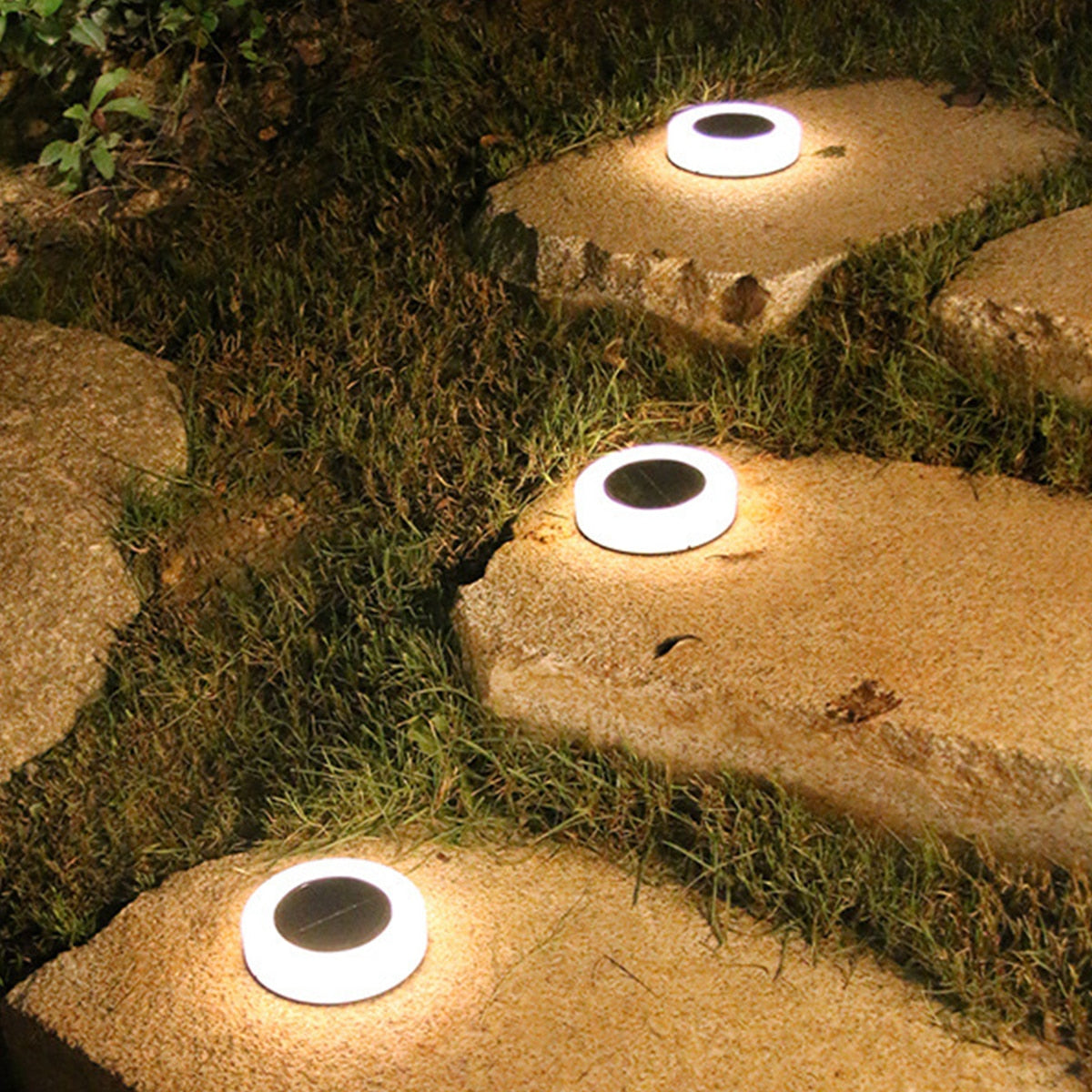 Solar Garden Lights-For Landscape PathWay Floor Under Spot Lamp