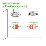 Red LED Adjustable Head- With Emergency Lights-UL Listed - LEDLIGHTING WHOLESALE