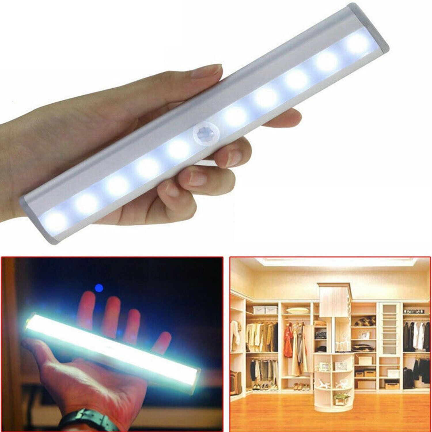 LED Motion Sensor Closet Light Wireless Night Light Cabinet Wardrobe Kitchen - LEDLIGHTING WHOLESALE