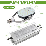 120W LED Retrofit Kit with Power Supply-16200 LM-CCT 5000K Shoebox LED Retrofit Kits-500W MH/HID/HPS Equiv.- E39 Mogul Base for Parking Lot Lights