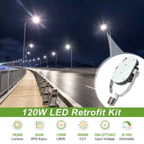 120W LED Retrofit Kit with Power Supply-16200 LM-CCT 5000K Shoebox LED Retrofit Kits-500W MH/HID/HPS Equiv.- E39 Mogul Base for Parking Lot Lights