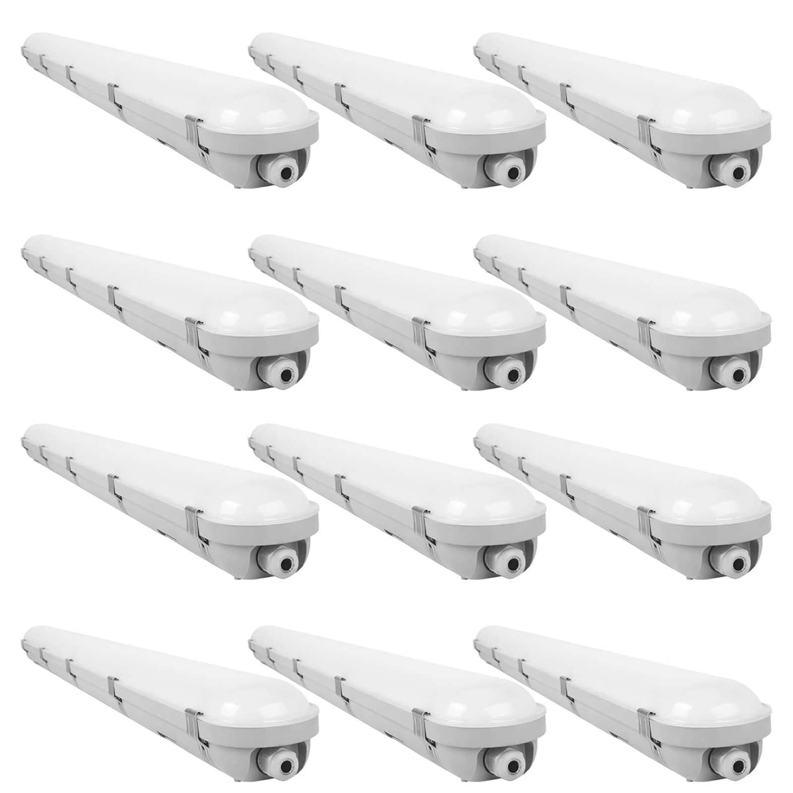 4FT LED Vapor Tight Light.Wattage 30W/40W 60W CCT 3000K/4000K/5000K LED Vapor Proof 4ft Light Fixture for Cold Storage Facilities. Car Washes. Parking Garages. UL Listed (6 Pack)