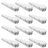 4FT LED Vapor Tight Light.Wattage 30W/40W 60W CCT 3000K/4000K/5000K LED Vapor Proof 4ft Light Fixture for Cold Storage Facilities. Car Washes. Parking Garages. UL Listed (6 Pack) - LEDLIGHTING WHOLESALE