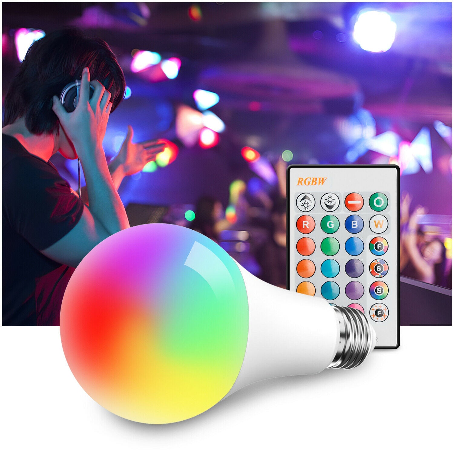 LED Light Bulb 15W RGB Smart Wireless Remote Dimmable Lamp Color Changing Smart WiFi LED Light Bulb Multi-Color For Alexa - LEDLIGHTING WHOLESALE