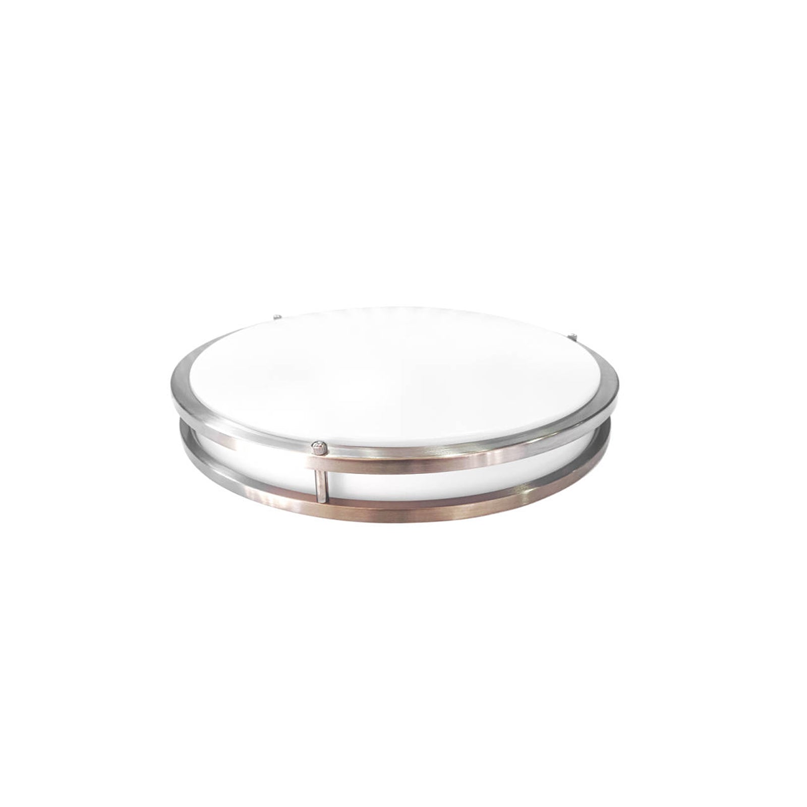 TANLITE 16 Inch Double Ring Flush Mount Ceiling Light. 3500/4000/5000K Adjustable. Dimmable LED Ceiling Light Fixture for Kitchen Hallway. Brushed Nickel. 25W (170W Eqv.). 1675 Lm. Energy Star