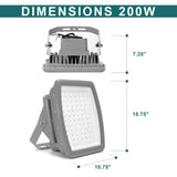 200W Led Explosion Proof Light for Class 1 Division 2-Hazardous Location Lighting-26000 Lumens-500W MH Equivalent-5000K