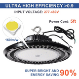 200W 480V LED UFO High Bay Light-CCT 5000K-AC 277V~480V-32,000 Lumens-5 Years warranty-ETL+DLC 5.1