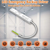 20W LED Emergency Backup Driver-120V-347V AC-Rechargeable UL Approved Backup Battery-Over 90mins Emergency Time-For LED troffer, Panel and Tubes