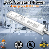 20W LED Emergency Backup Driver-120V-347V AC-Rechargeable UL Approved Backup Battery-Over 90mins Emergency Time-For LED troffer, Panel and Tubes
