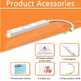 20W LED Emergency Backup Driver-120V-347V AC-Rechargeable UL Approved Backup Battery-Over 90mins Emergency Time-For LED troffer. Panel and Tubes - LEDLIGHTING WHOLESALE