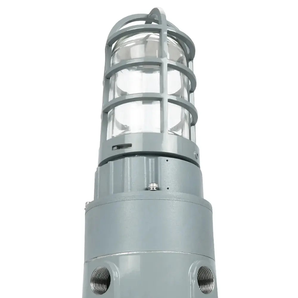 27W LED Explosion Proof Jelly Jar Light - Class I Division 2 Hazardous Location Light - 5000K 100-277V Dimmable - Industrial Cage Light Fixture