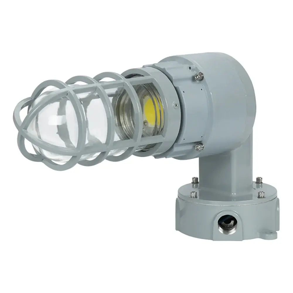 27W LED Explosion Proof Jelly Jar Light - Class I Division 2 Hazardous Location Light - 5000K 100-277V Dimmable - Industrial Cage Light Fixture