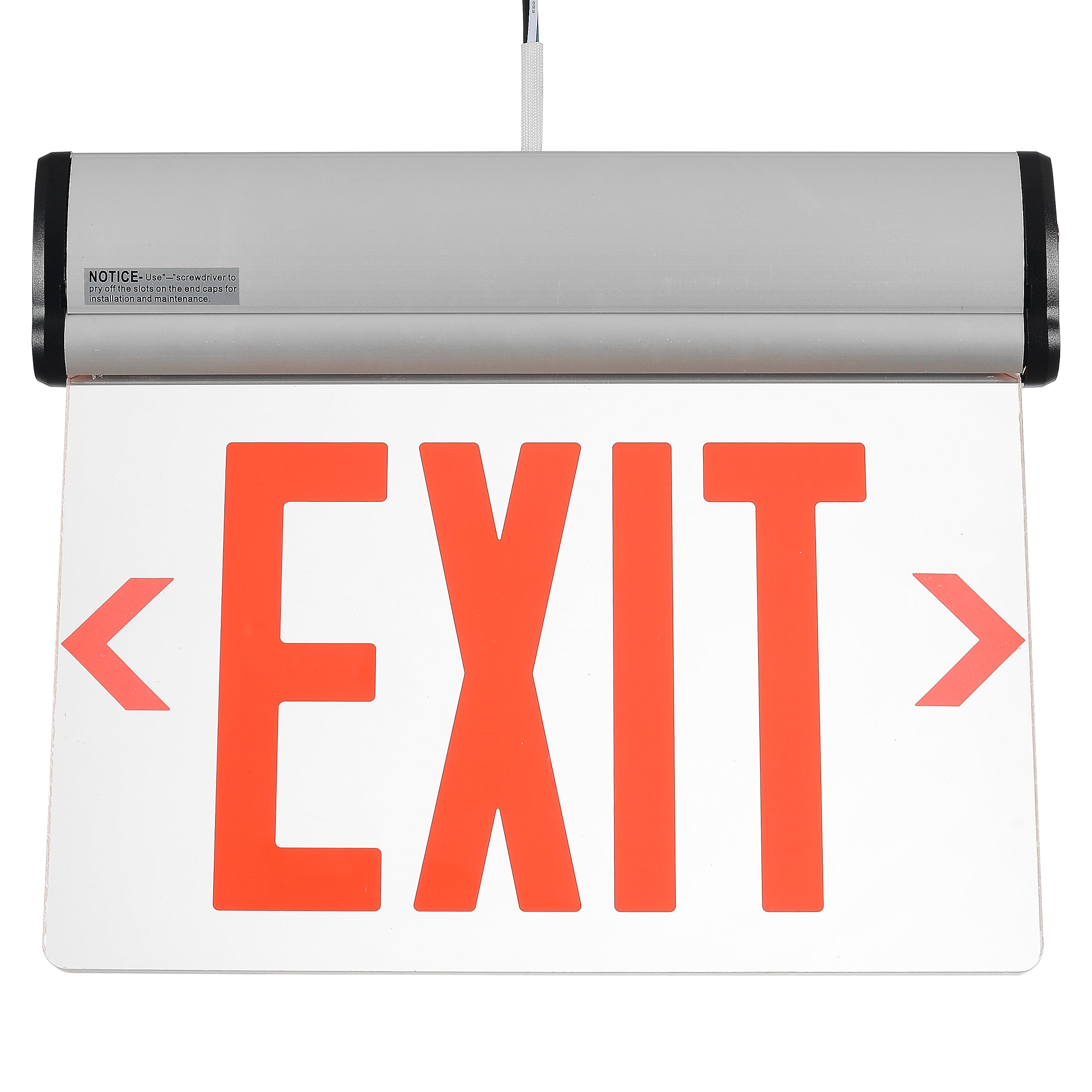 TANLITE Edge Lit Emergency Exit Sign Light-Red Emergency Exit Sign Light With Backup Battery-120 Minutes Emergency Time - LEDLIGHTING WHOLESALE