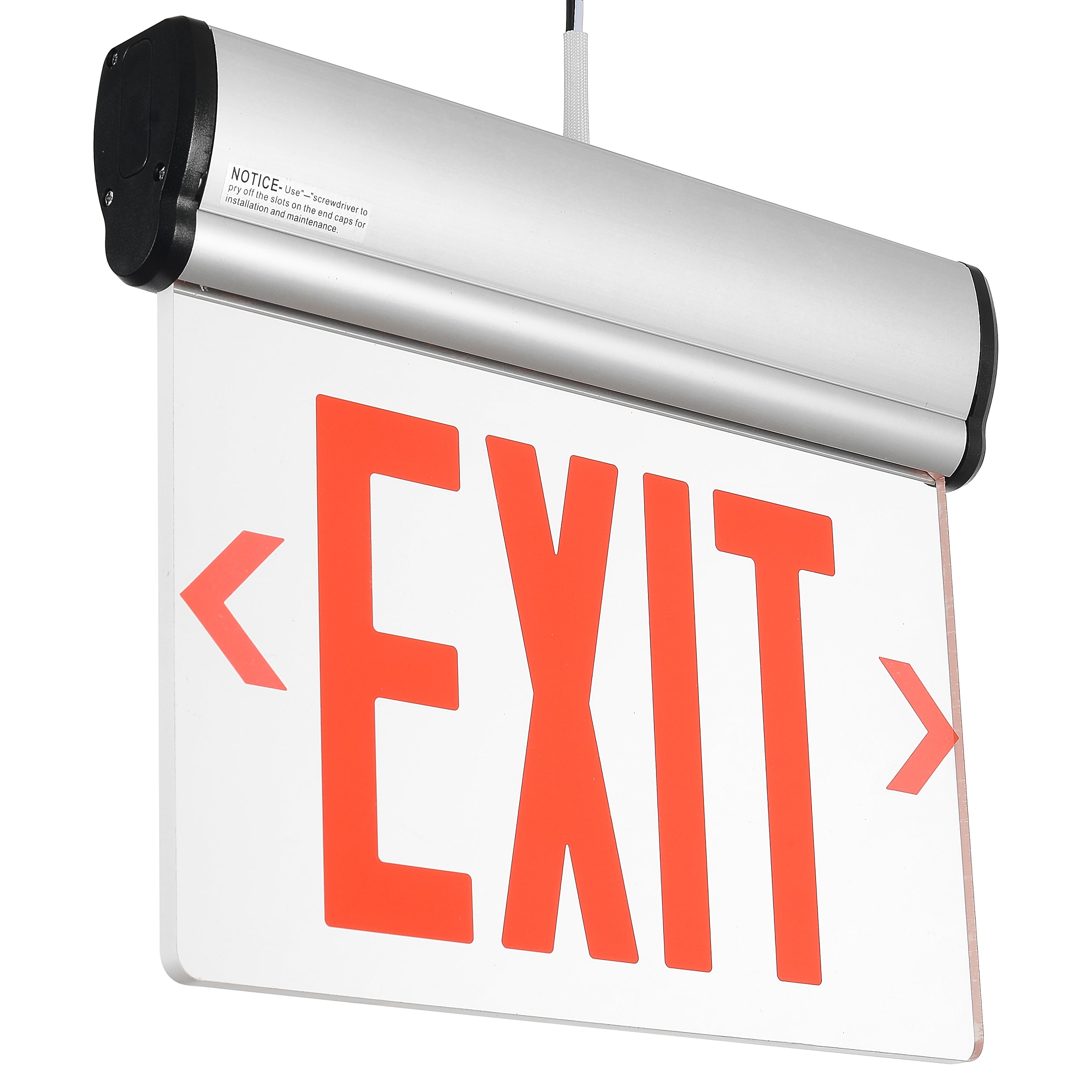 TANLITE Edge Lit Emergency Exit Sign Light-Red Emergency Exit Sign Light With Backup Battery-120 Minutes Emergency Time - LEDLIGHTING WHOLESALE