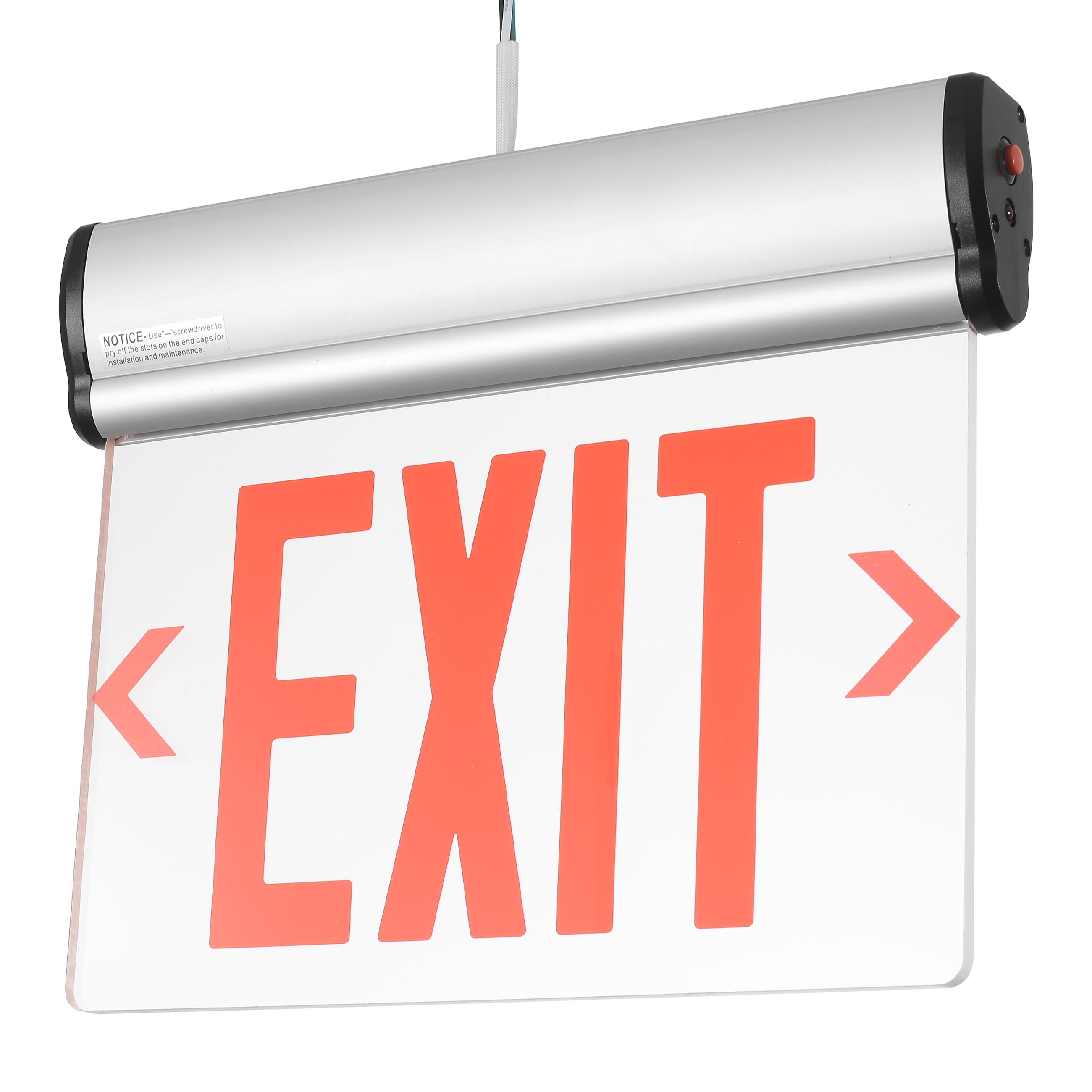 TANLITE Edge Lit Emergency Exit Sign Light-Red Emergency Exit Sign Light With Backup Battery-120 Minutes Emergency Time - LEDLIGHTING WHOLESALE