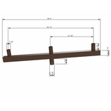 Low Profile Bullhorn Bracket Inline Vertical Tenons For 3 Area Lights - LEDLIGHTING WHOLESALE