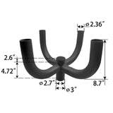 Tenon Adapter. 90 Degree Quad Round Bullhorn Tenon for 4 fixtures. LED Street Light. Shoebox Parking Light. Parking Lot Pole Bracket