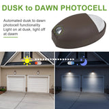 12W Tear Drop LED Outdoor Emergency Wall Pack Light - 120-277V - Battery Backup - Wet Location Security Light