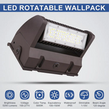 40W Rotatable LED Wall Pack Light-5200 Lumens-120W Metal Halide Equivalent-5000K