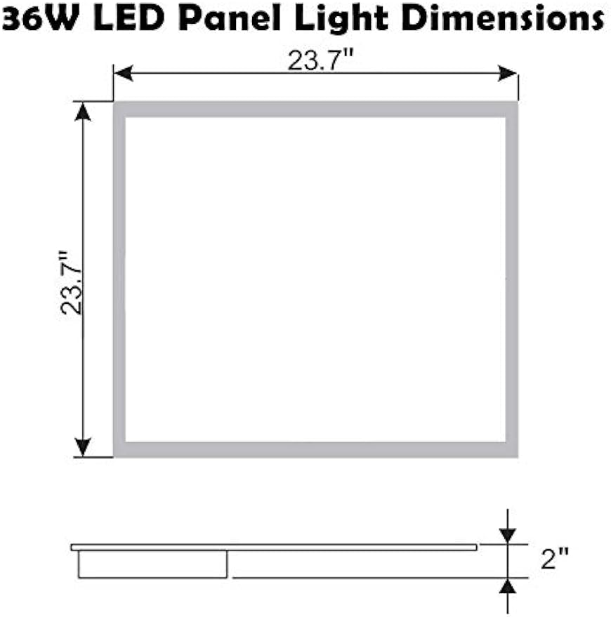 2-Pack,2x2FT LED Flat Panel Light 36W  5000K,UL DLC Listed, 5 Years Warranty - LEDLIGHTING WHOLESALE