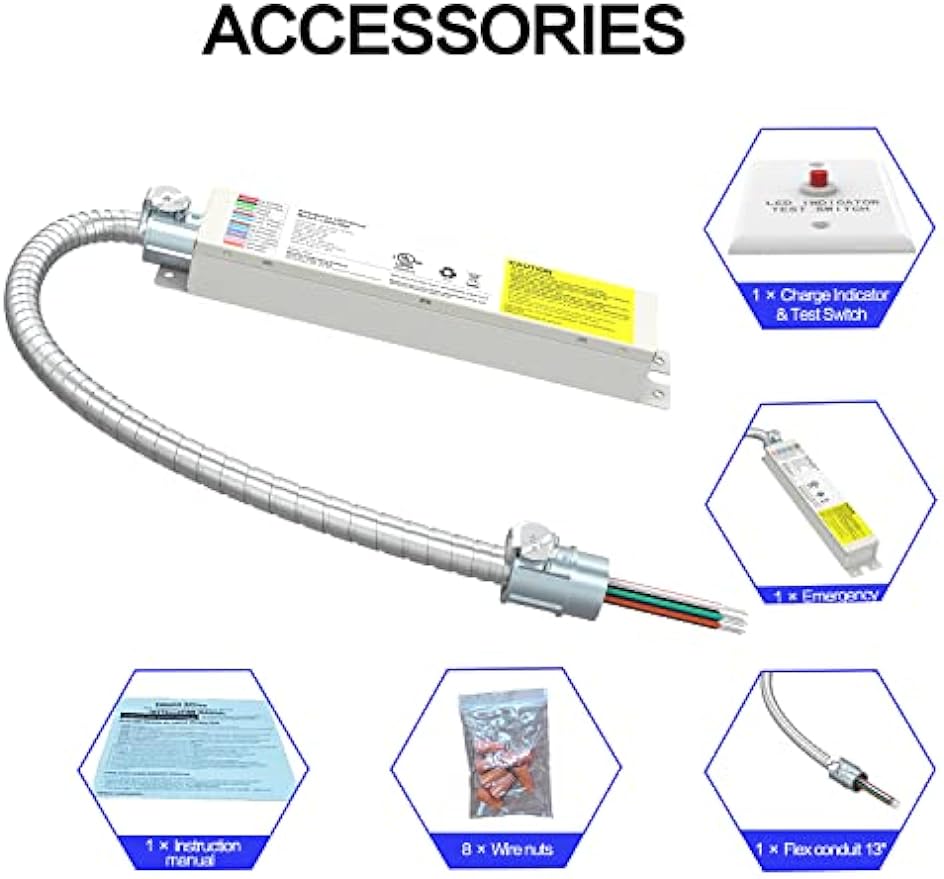 20W LED Emergency Driver Backup Battery 100-277V AC, UL Listed - LEDLIGHTING WHOLESALE