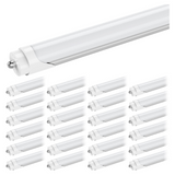 25 Pack-8ft Single Pin Tube-44W-5720 Lumens Output-Ballast Bypass-Clear Cover-Double Ended - LEDLIGHTING WHOLESALE
