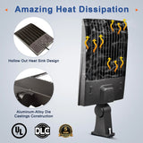 300W LED Parking Lot Light-Shoebox Area Light-AC 120~277V-42,000 Lumens-CCT 5000K-1,000W Metal Halide Equivalent-UL+DLC 5.1